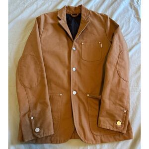 Carhartt Size Small Dock Blazer Hamilton Brown Rigid Canvas Men